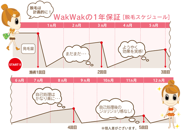 脱毛スケジュール